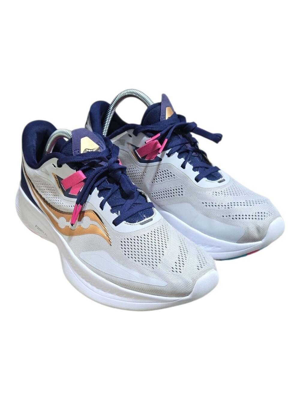 Saucony Guide 15 Women's Running Shoes Size 11 White Navy Gold Pink